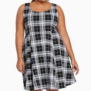 Torrid Plaid Skater Dress 3X 24/26